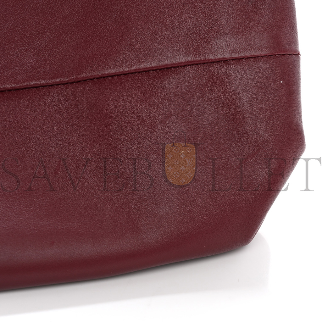 BOTTEGA VENETA SMOOTH BUTTER CALF THE POUCH OVERSIZED CLUTCH BORDEAUX (37*20*8cm)