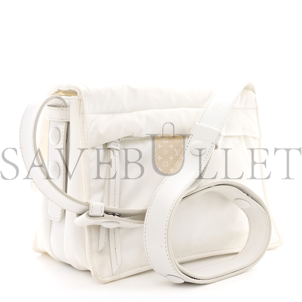 PRADA RE-NYLON SMALL PADDED SHOULDER BAG WHITE (23*16*11cm)