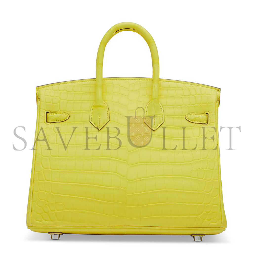 HERMES MASTER BIRKIN 25 MIMOSA MATTE POROSUS CROCODILE BAG 1868455857 (25*20*13cm)