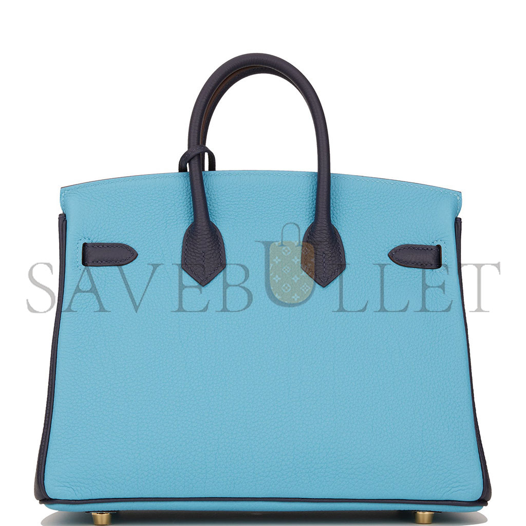 HERMÈS MASTER BIRKIN 30 TOGO LEATHER NORTHERN BLUE AND MIDNIGHT BLUE ROSE GOLD BUCKLE 2354843790 (30*23*15cm)