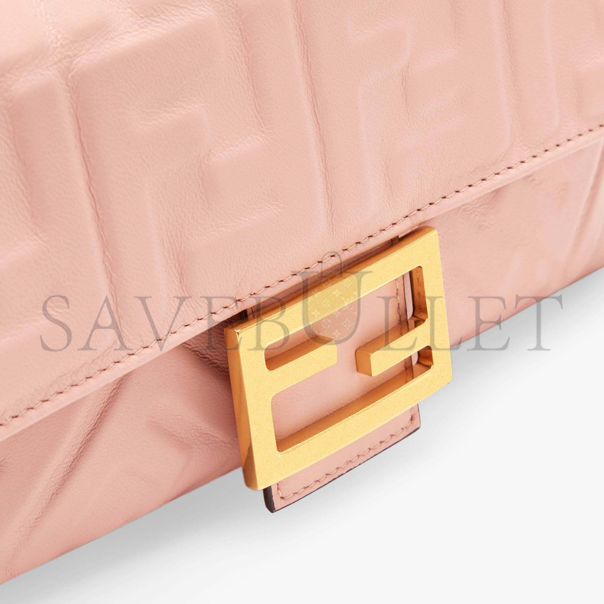 FENDI BAGUETTE - PINK NAPPA LEATHER BAG 8BR600A72VF19PQ (27*15*6cm)