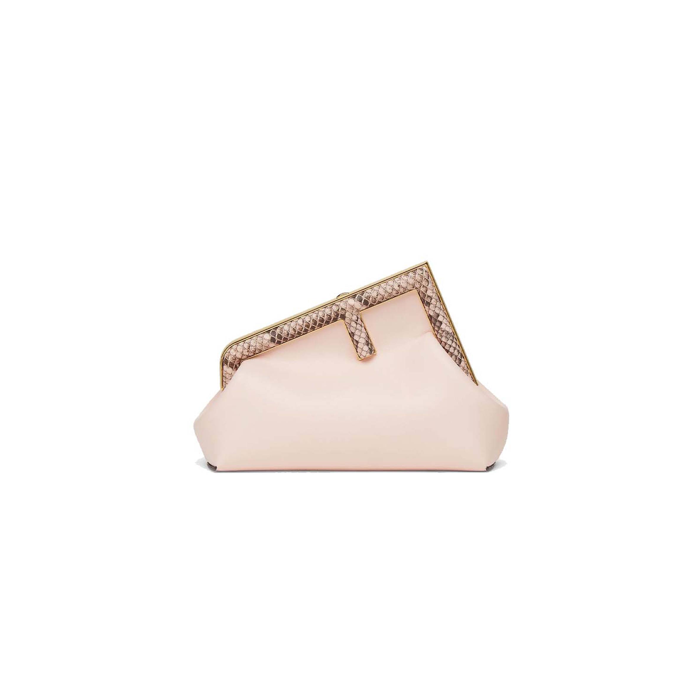 FENDI FIRST SMALL - PINK LEATHER AND PYTHON LEATHER BAG 8BP129AKKUF1HOQ (26*18*9.5cm)