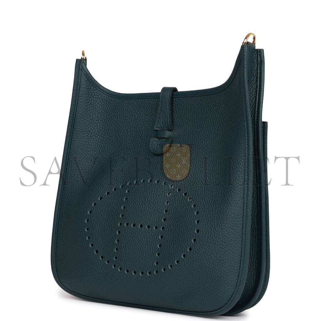 HERMES EVELYNE III PM VERT CYPRESS CLEMENCE GOLD HARDWARE  (29*30*7cm)