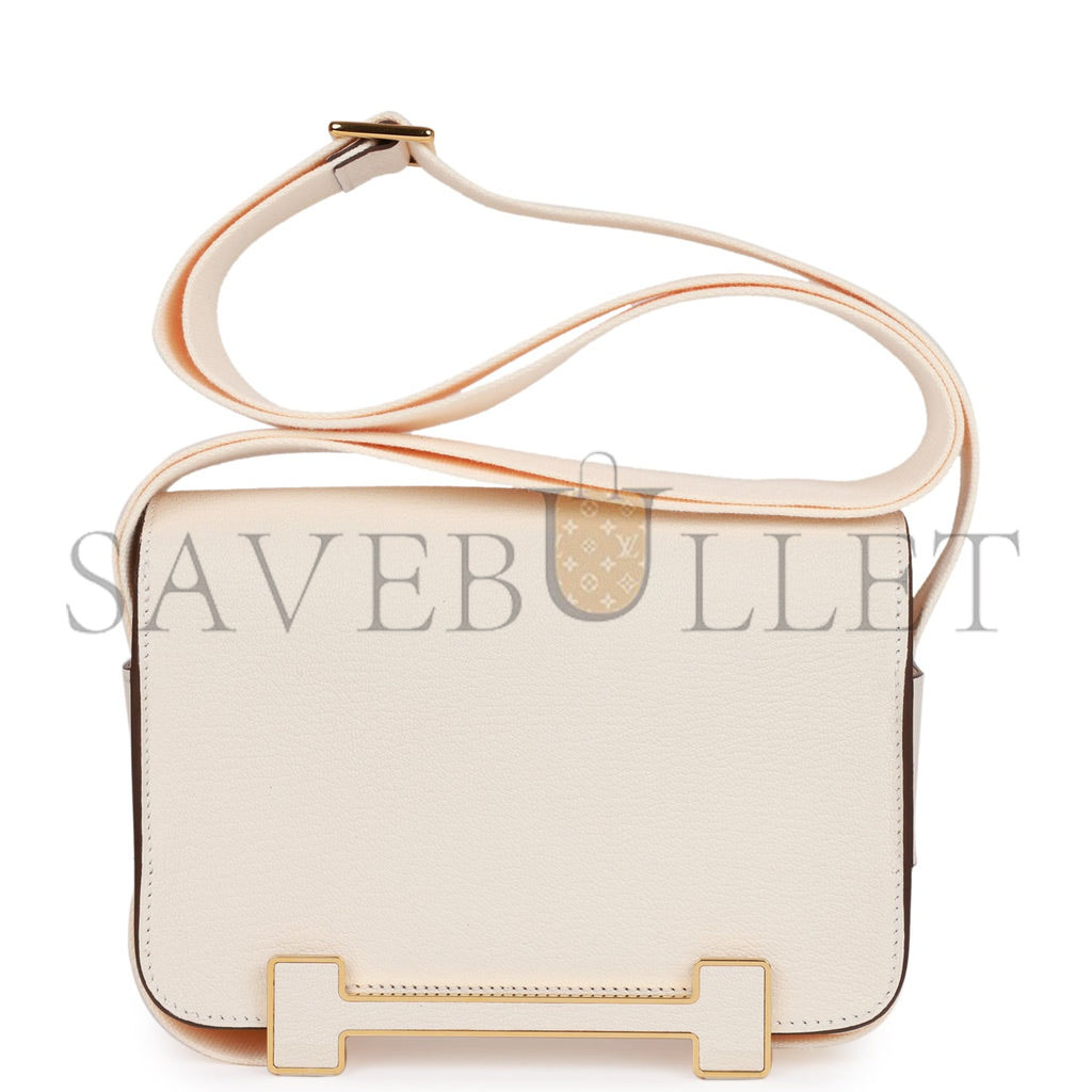 HERMES GETA NATA CHEVRE GOLD HARDWARE (20.3*14*6.4cm)