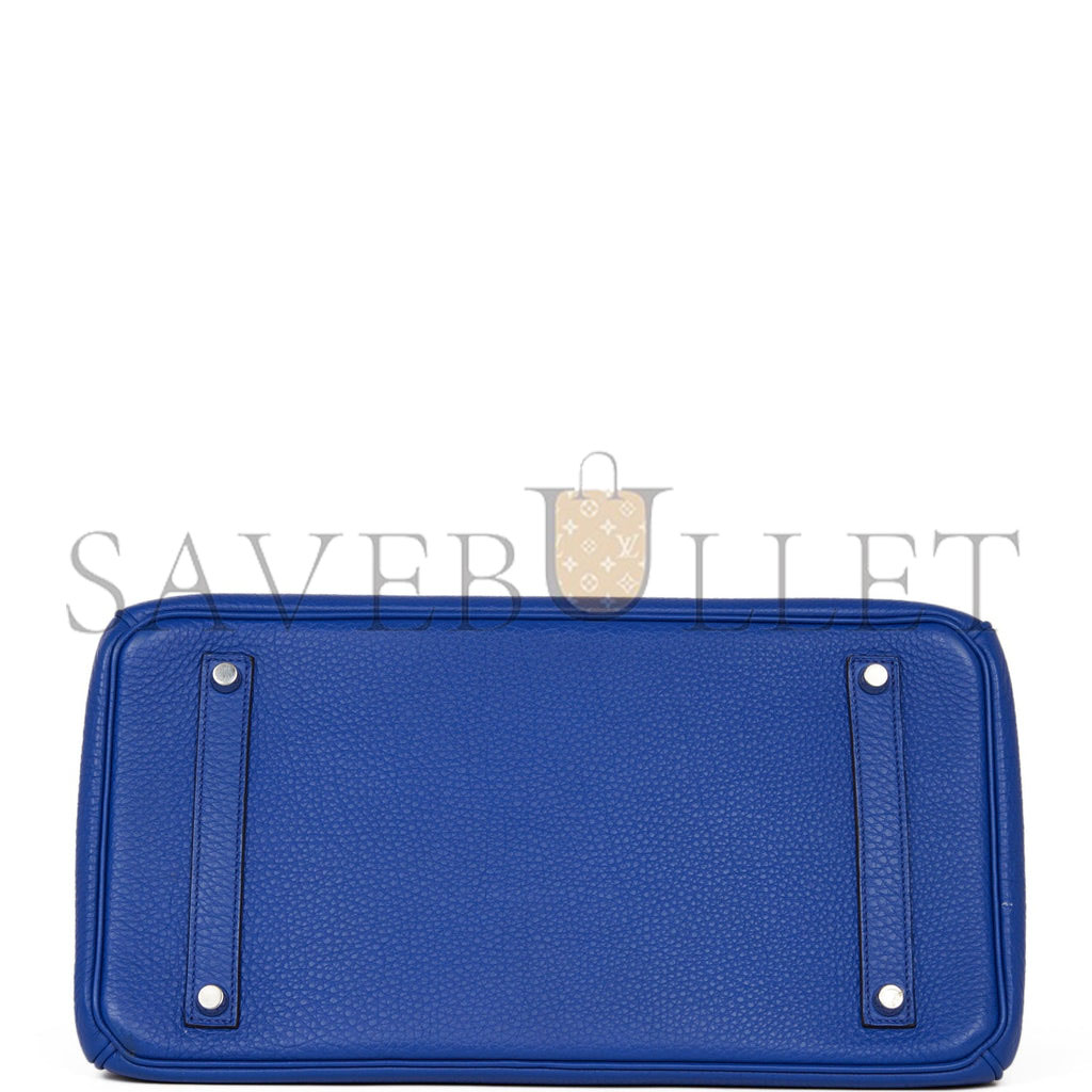 HERMES BIRKIN 35 BLEU ELECTRIC TOGO PALLADIUM HARDWARE (35cm)