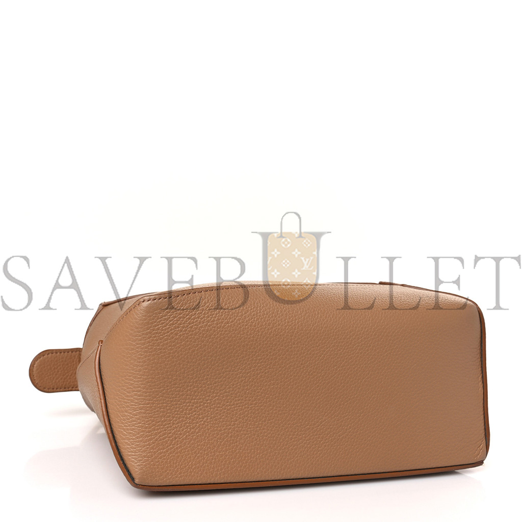 LOEWE GRAINED CALFSKIN SMALL PUZZLE EDGE BAG TOFFEE (24*16.5*10.5cm)