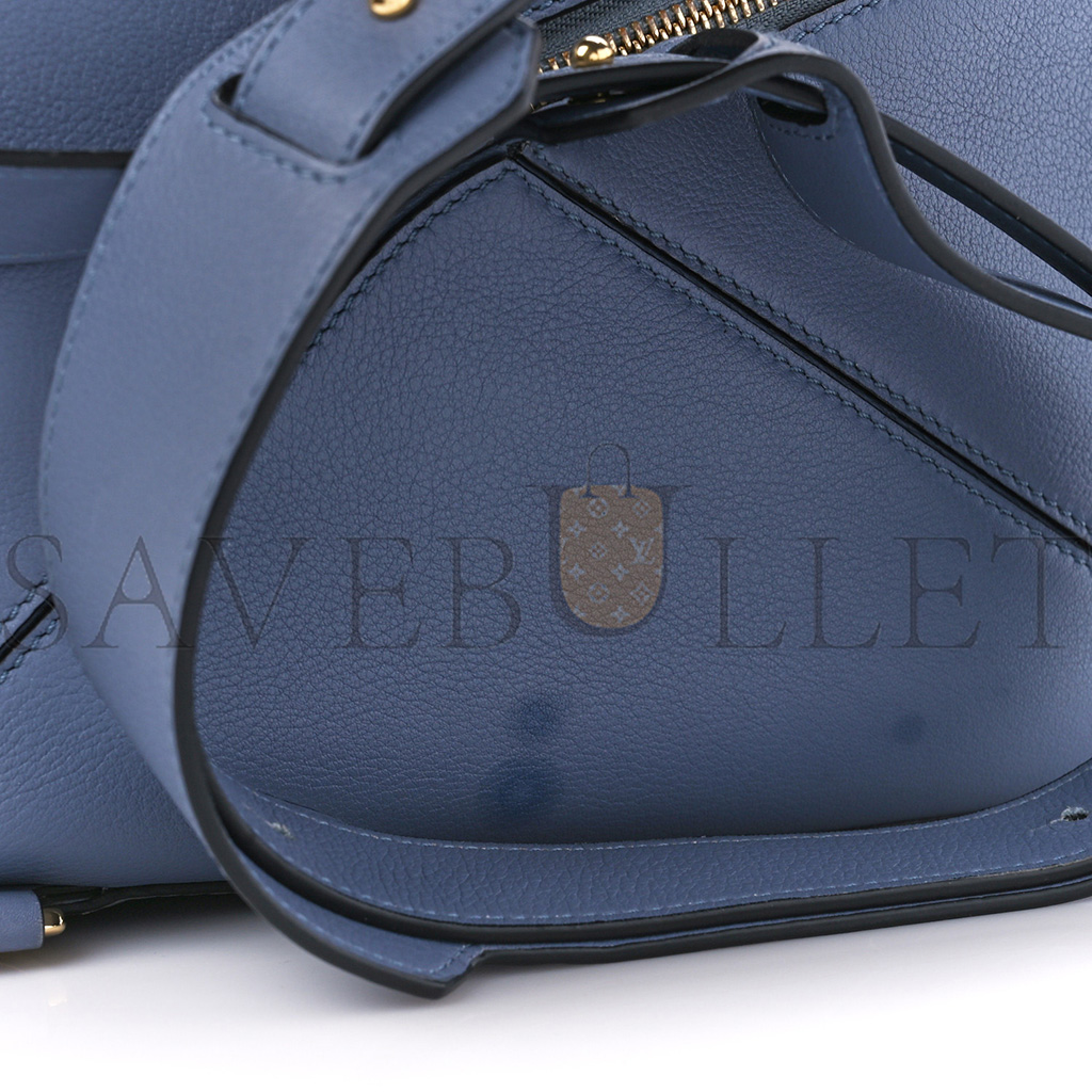 LOEWE CALFSKIN MEDIUM PUZZLE BAG BLUE (29*19.5*14cm)