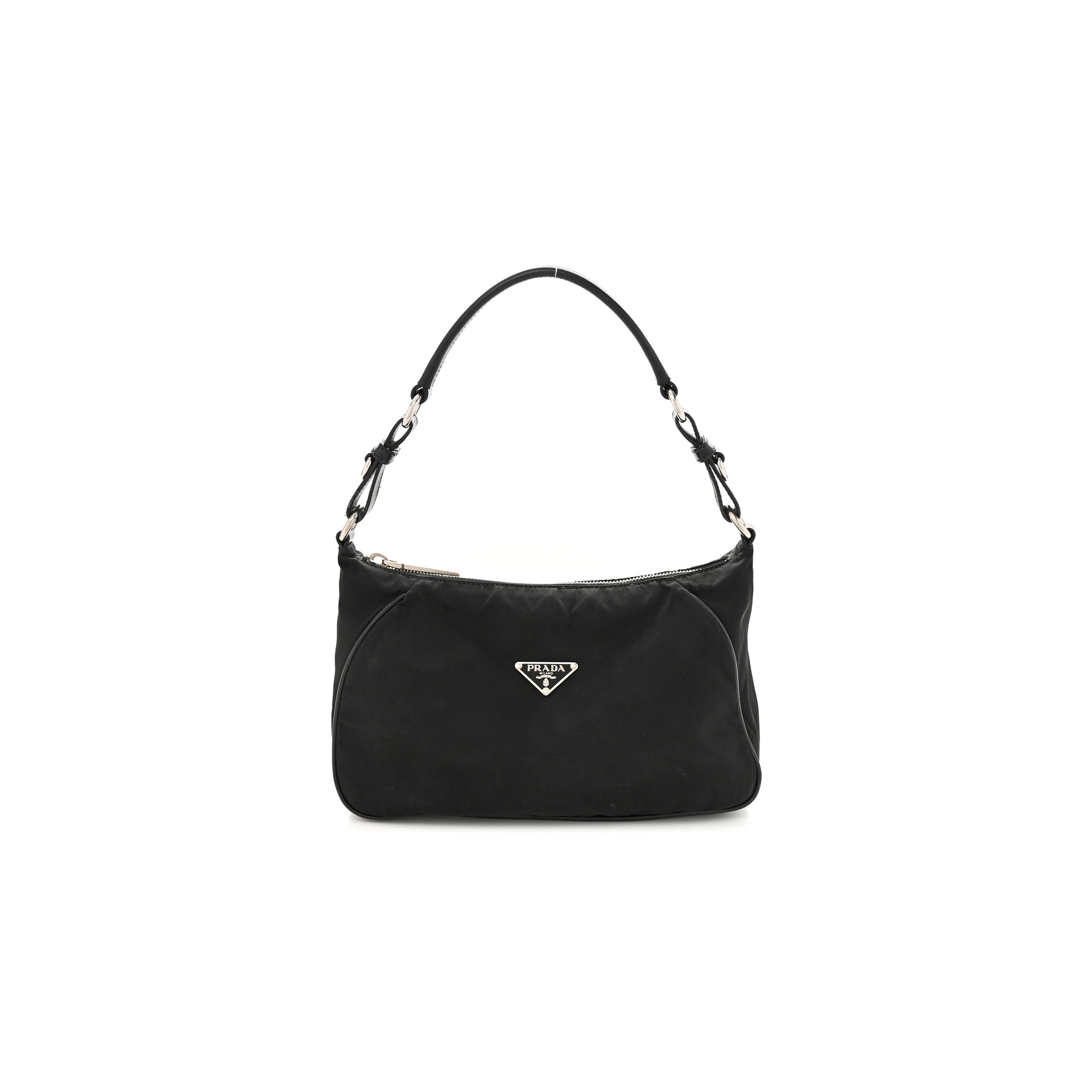 PRADA TESSUTO NYLON SHOULDER BAG BLACK (27*16*10cm)