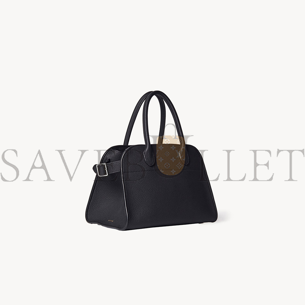 THE ROW SOFT MARGAUX 10 BAG IN LEATHER BLACK W1190L133BLPL (25*18*19cm)