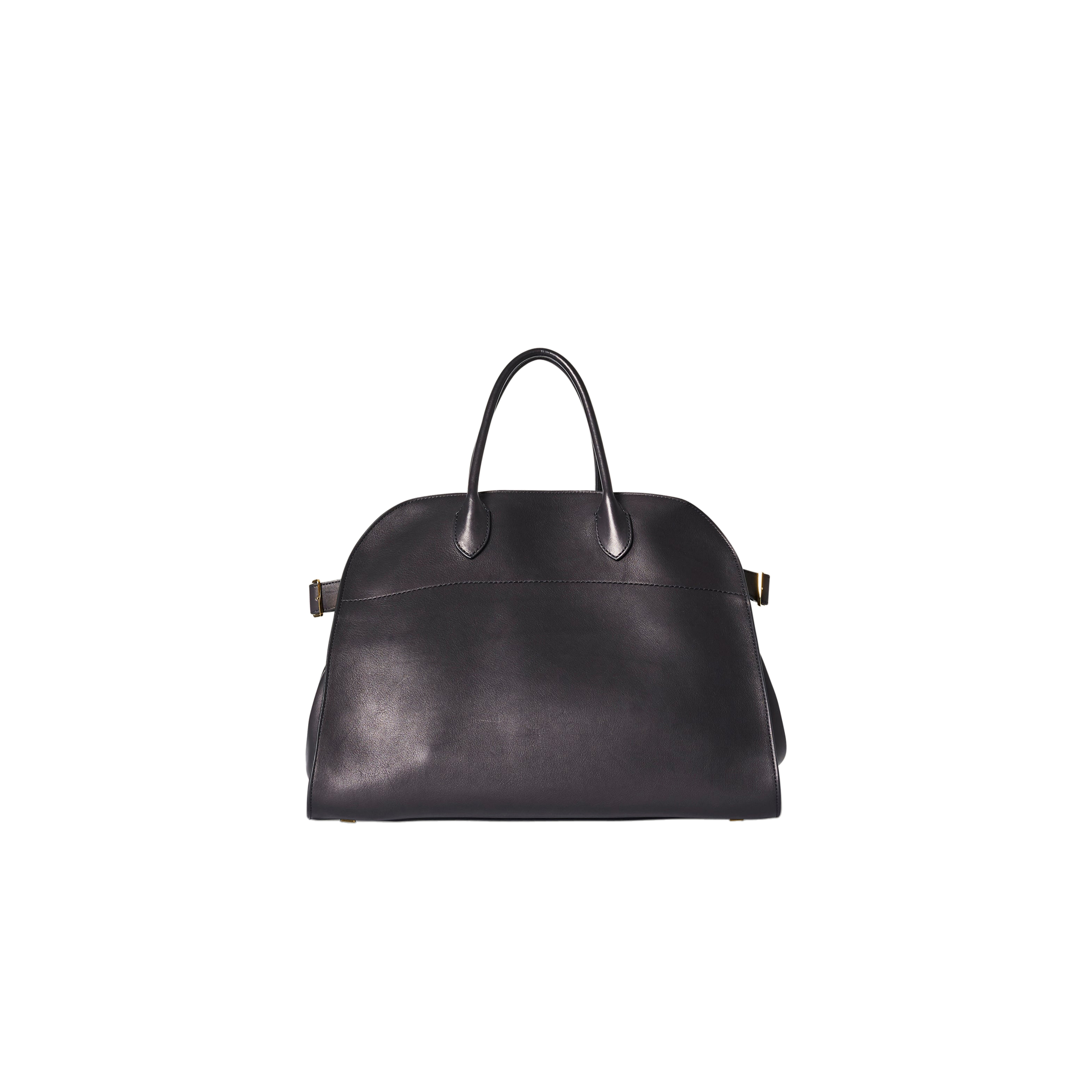 THE ROW SOFT MARGAUX 15 BAG IN LEATHER BLACK W1255L72BLSG (38*28*23cm)