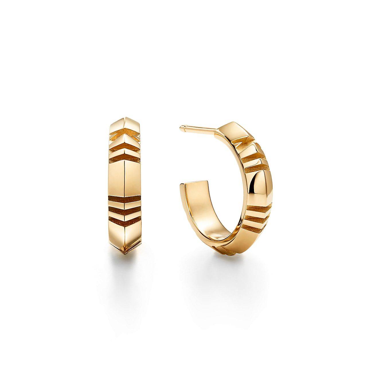 TIFFANY&CO.ATLAS® X HOOP EARRINGS IN YELLOW GOLD, SMALL 67786181