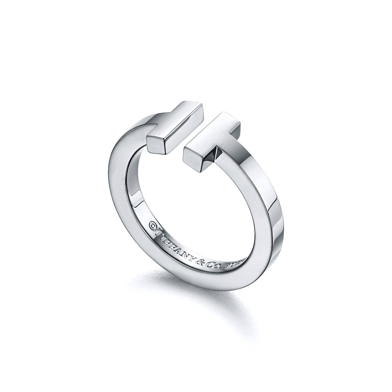 TIFFANY T SQUARE RING IN SILVER