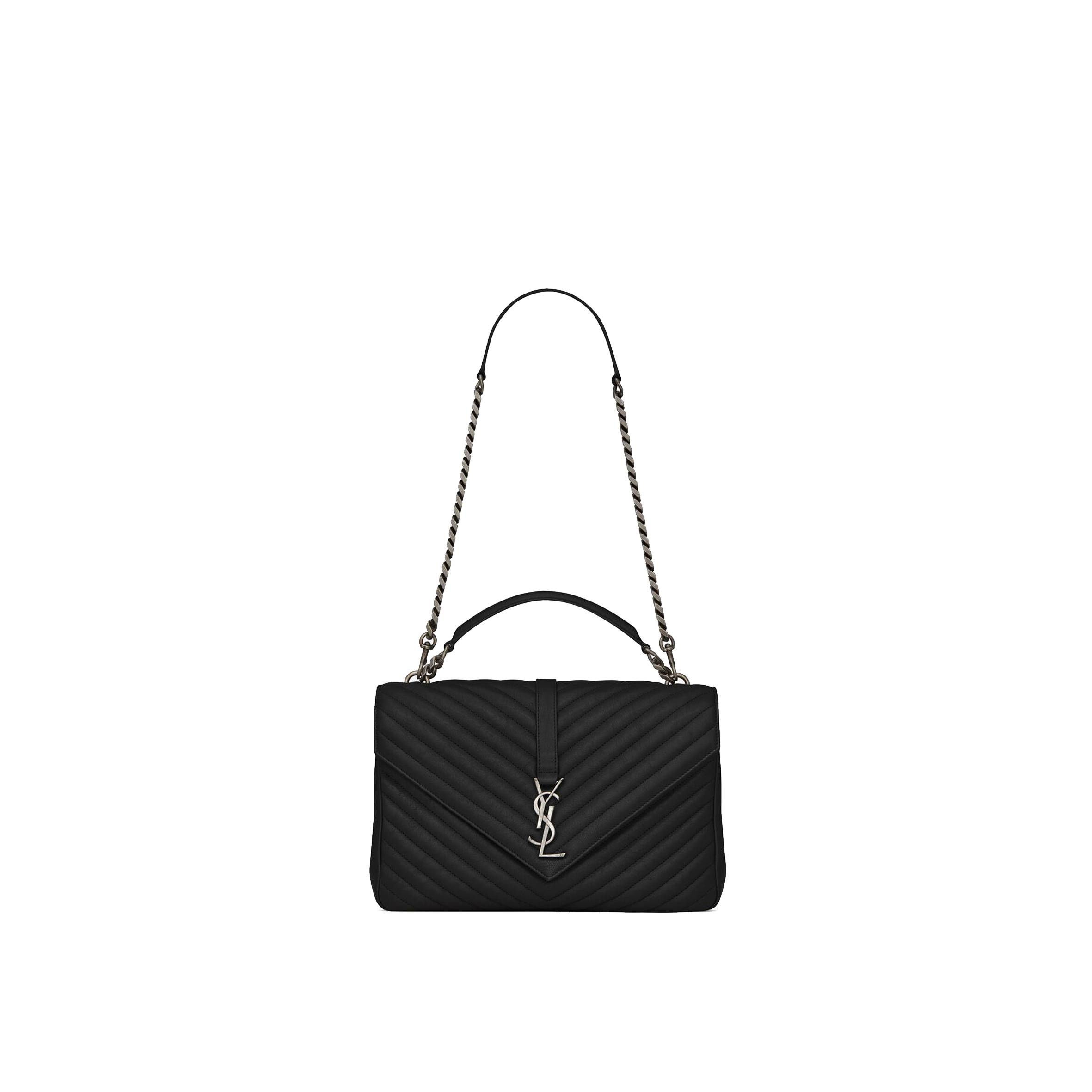 YSL COLLEGE LARGE CHAIN BAG IN QUILTED LEATHER 600278BRM041000 (32*20*8.5cm)