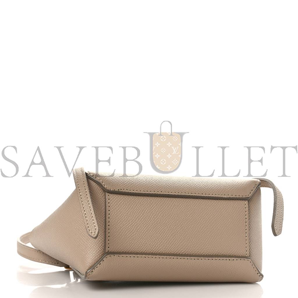 CELINE GRAINED CALFSKIN PICO BELT BAG LIGHT TAUPE (15*15*9cm)