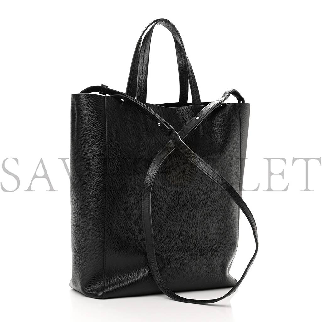 CELINE GRAINED CALFSKIN SMALL VERTICAL CABAS BLACK (28*23*10cm)