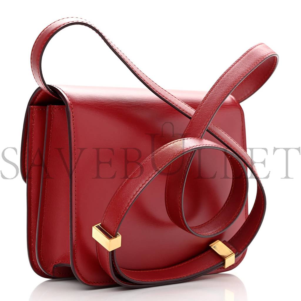 CELINE BOX CALFSKIN TEEN CLASSIC BOX FLAP BAG RED (18*15*6cm)